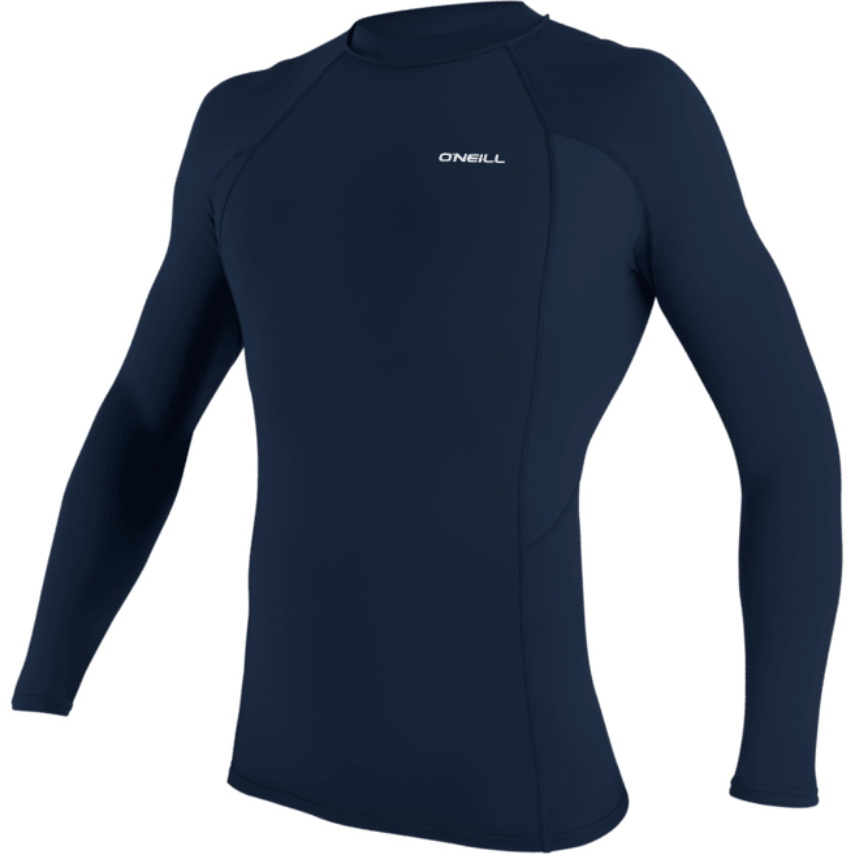 2026 O'Neill Mens Basic Skins Long Sleeve Rash Vest 5714 - Navy